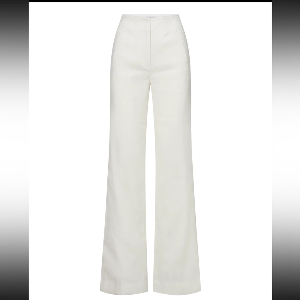 Veronica Beard Jude Linen Wide Leg Pant